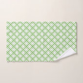 Ensemble de serviettes - Carrés entrelacés en vert (Serviette à main)