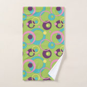 Ensemble de serviettes Cercles Verts Funky (Serviette à main)