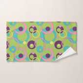 Ensemble de serviettes Cercles Verts Funky (Serviette à main)