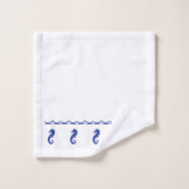Ensemble de serviettes - Chevaux de mer et Vagues (Gant de toilette)