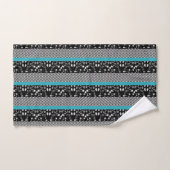 Ensemble de serviettes Classy Black/Grey et Aqua (Serviette à main)