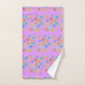 Ensemble de serviettes colorées et fleuries (Serviette à main)