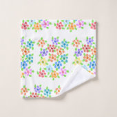 Ensemble de serviettes colorées et fleuries (Gant de toilette)