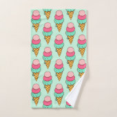 Ensemble de serviettes cônes de glace cadeau (Serviette à main)