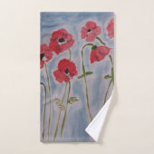 Ensemble de serviettes Coquelicots Rouges Sauvages (Serviette à main)