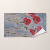 Ensemble de serviettes Coquelicots Rouges Sauvages (Serviette à main)