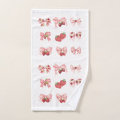 Ensemble de serviettes Coquette Strawberry & Bow ( (Serviette à main)