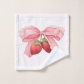 Ensemble de serviettes Coquette Strawberry & Bow ( (Gant de toilette)