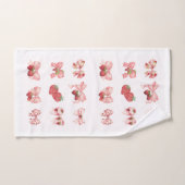 Ensemble de serviettes Coquette Strawberry & Bow ( (Serviette à main)
