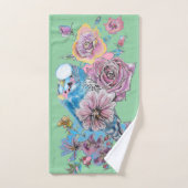 Ensemble de serviettes couleur Budgie Budgerigar R (Serviette à main)