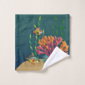 Ensemble de serviettes couleur corail Reef Ocean (Gant de toilette)