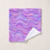 Ensemble de serviettes - Courbes violettes (Gant de toilette)