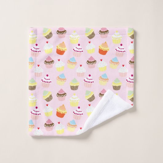 Ensemble de serviettes Cupcake Party (Gant de toilette)