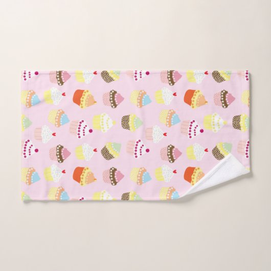 Ensemble de serviettes Cupcake Party (Serviette à main)