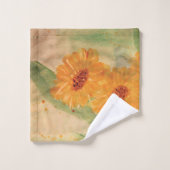 Ensemble de serviettes d'aquarelle de tournesol (Gant de toilette)
