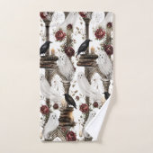 Ensemble de serviettes Dark Gothic Ghost & Raven (Serviette à main)