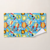 Ensemble de serviettes d'art Pop de livre de bande (Serviette à main)