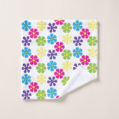 Ensemble de serviettes de bain - 60s Flower Power (Gant de toilette)