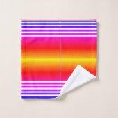 Ensemble de serviettes de bain à bandes blanches p (Gant de toilette)