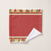 Ensemble de serviettes de bain à bordure de feuill (Gant de toilette)