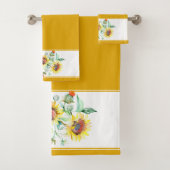 ensemble de serviettes de bain à bordure de tourne (En situation)