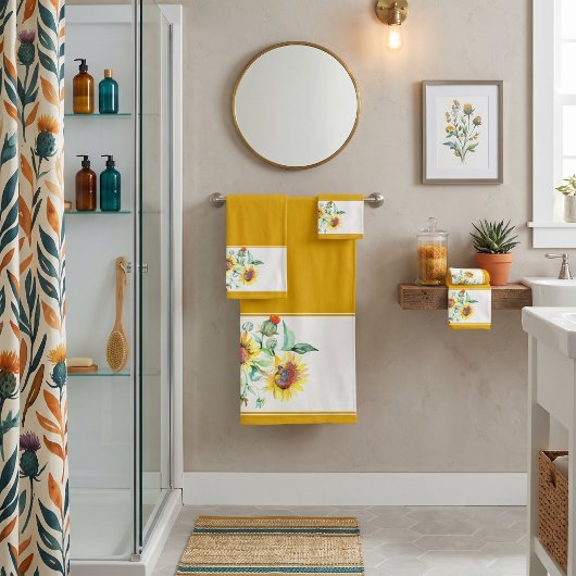ensemble de serviettes de bain à bordure de tourne