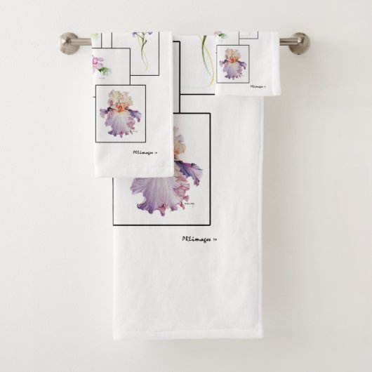 Ensemble de serviettes de bain à bouquet floral (En situation)