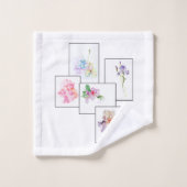 Ensemble de serviettes de bain à bouquet floral (Gant de toilette)
