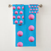 Ensemble de serviettes de bain à bulle de golf ros (En situation)