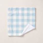 Ensemble de serviettes de bain à carreaux bleus co (Gant de toilette)