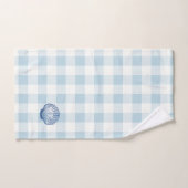 Ensemble de serviettes de bain à carreaux bleus co (Serviette à main)