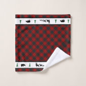 ensemble de serviettes de bain à carreaux de buffl (Gant de toilette)