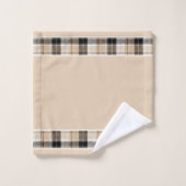 Ensemble de serviettes de bain à carreaux marron e (Gant de toilette)