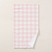 Ensemble de serviettes de bain à carreaux rose et (Serviette à main)