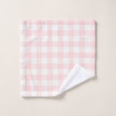 Ensemble de serviettes de bain à carreaux rose et (Gant de toilette)