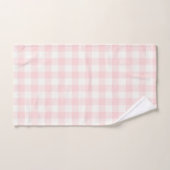 Ensemble de serviettes de bain à carreaux rose et (Serviette à main)