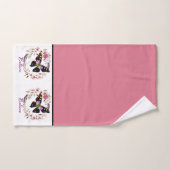 Ensemble de serviettes de bain à couronne florale  (Serviette à main)