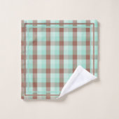 Ensemble De Serviettes De Bain À damiers (Gant de toilette)