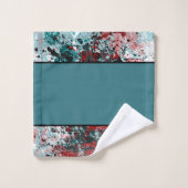 Ensemble de serviettes de bain à éclaboussures rou (Gant de toilette)