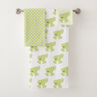 Ensemble de serviettes de bain à éléphant Polka ve