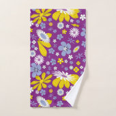 ensemble de serviettes de bain à fleurs (Serviette à main)