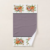 Ensemble de serviettes de bain à fleurs aquarelles (Serviette à main)