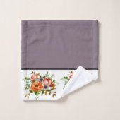 Ensemble de serviettes de bain à fleurs aquarelles (Gant de toilette)