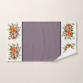 Ensemble de serviettes de bain à fleurs aquarelles (Serviette à main)