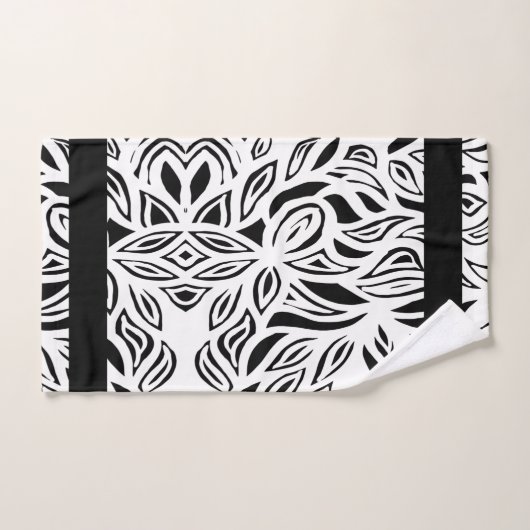 Ensemble de serviettes de bain à fleurs brossé noi (Serviette à main)