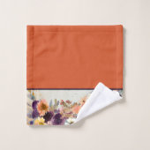 Ensemble de serviettes de bain à fleurs d'automne (Gant de toilette)