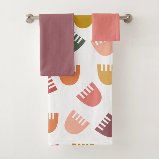 Ensemble De Serviettes De Bain À Fleurs De Boho Mi (En situation)