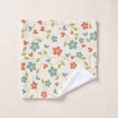 Ensemble de serviettes de bain à fleurs de printem (Gant de toilette)