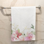 Ensemble de serviettes de bain à fleurs rose aquar