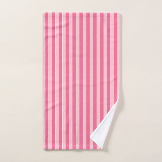 Ensemble De Serviettes De Bain À Grille Rose Clair (Serviette à main)